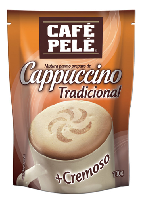 Embalagem Café Pelé Cappuccino Café Tradicional lançada em 1995