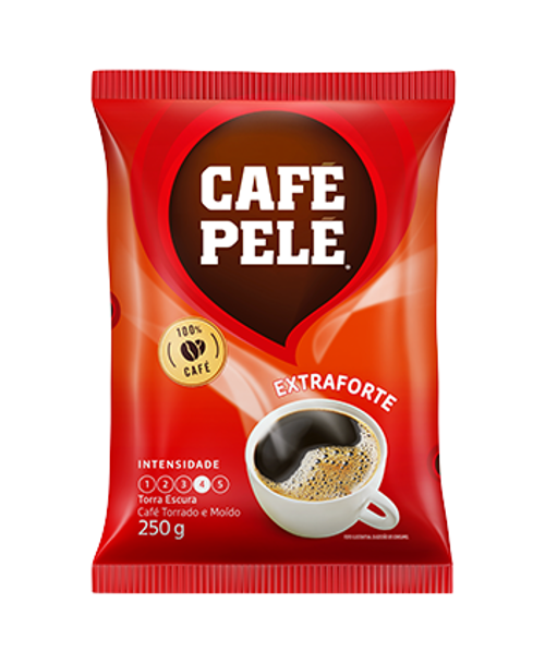 Pacote de Café Pelé Torrado e moído Extraforte Almofada 250g
