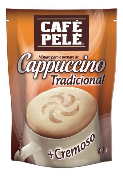 Embalagem Café Pelé Cappuccino Café Tradicional lançada em 1995