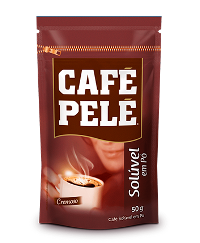 Pacote de Café Pelé Solúvel em Pó Sachê 50g