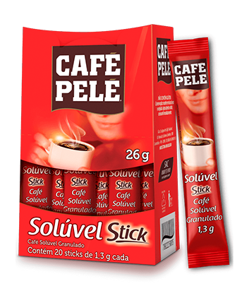 Pacote de Café Pelé Solúvel Granulado Stick 20x1.3g