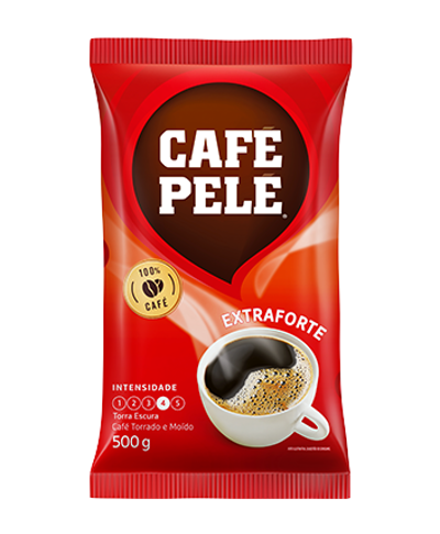 Pacote de Café Pelé Torrado e moído Extraforte Almofada 500g