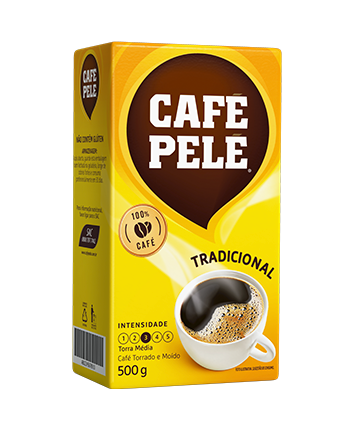 Pacote de Café Pelé Torrado e moído Tradicional Vácuo 500g